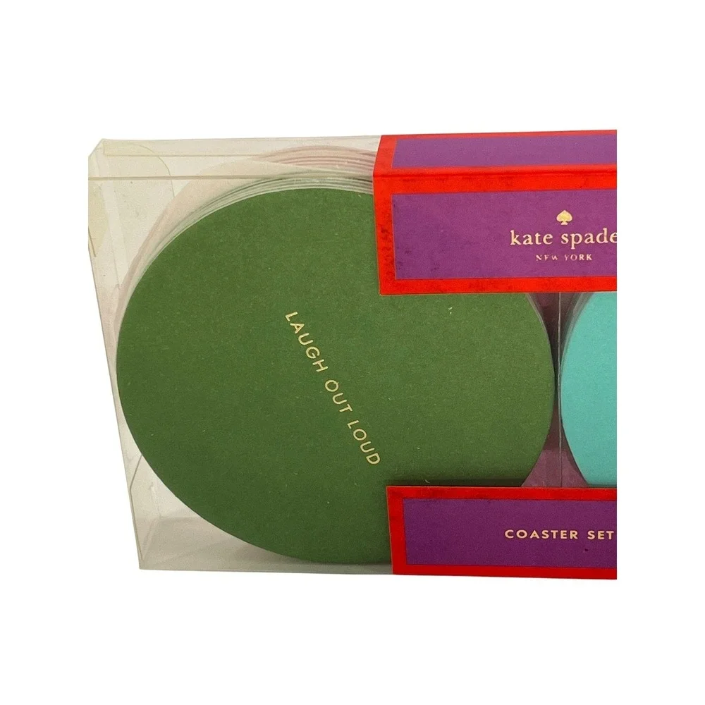 Kate Spade Coaster Set OS Multi Small Talk Soiree 24pc Paper Party Barware Decor